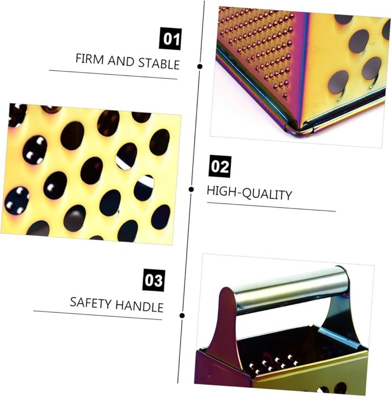 Stainless Steel Box Grater for Effortless Vegetable Slicing Shredding Potatoes Carrots Cucumbers - Image 3